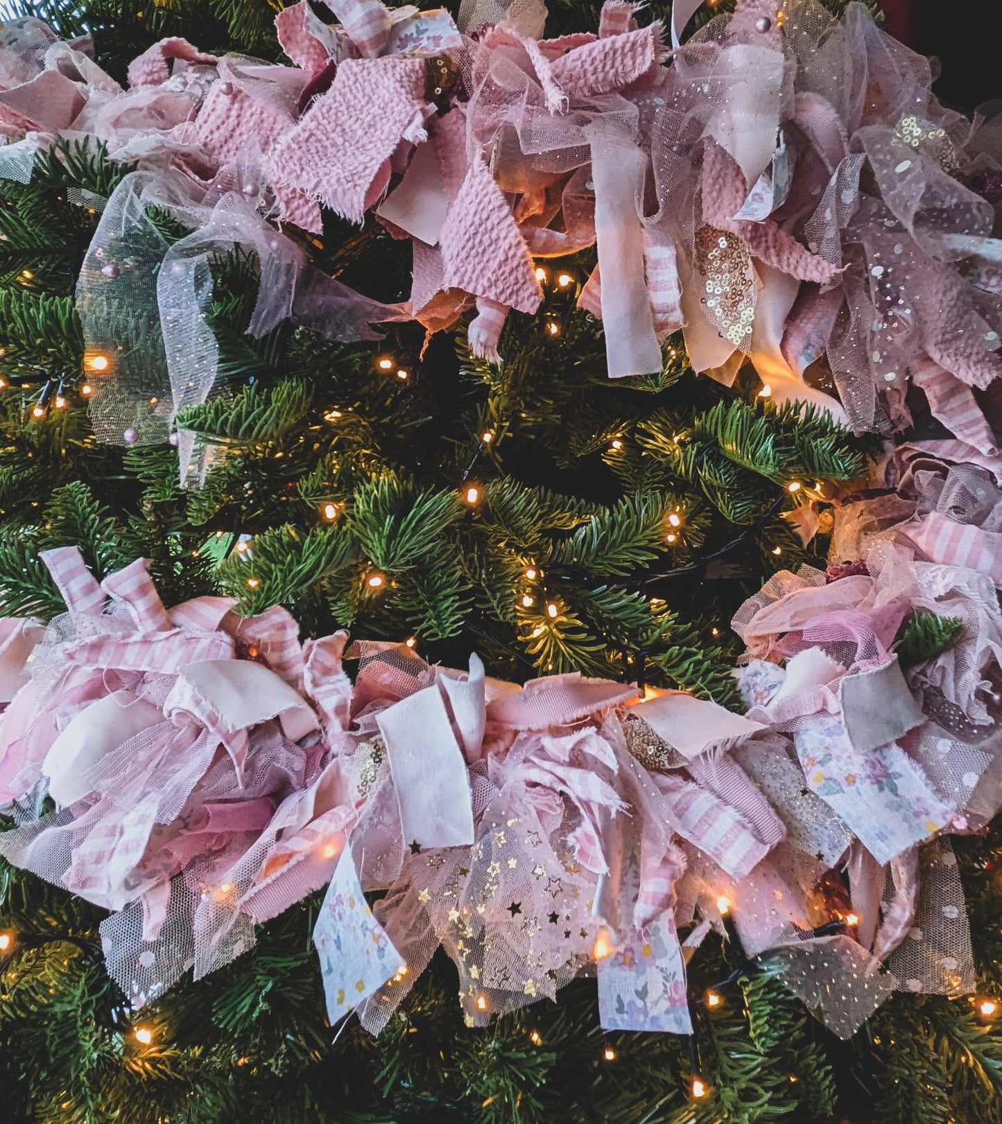 Fabric Tinsel Garland