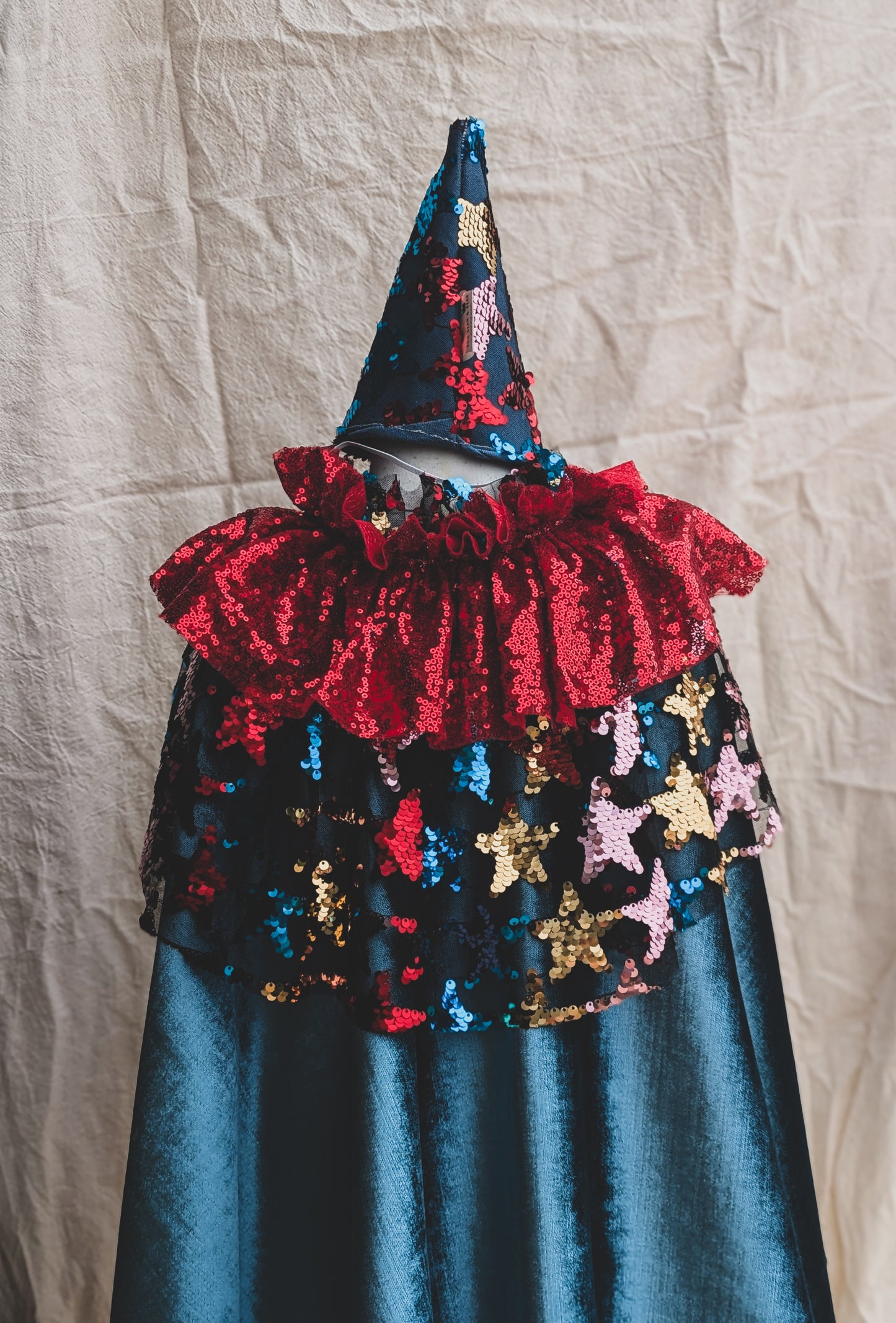 Velvet Wizard Cape, Hat & Wand