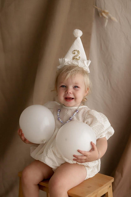 Ivory Ruffle Party Hat