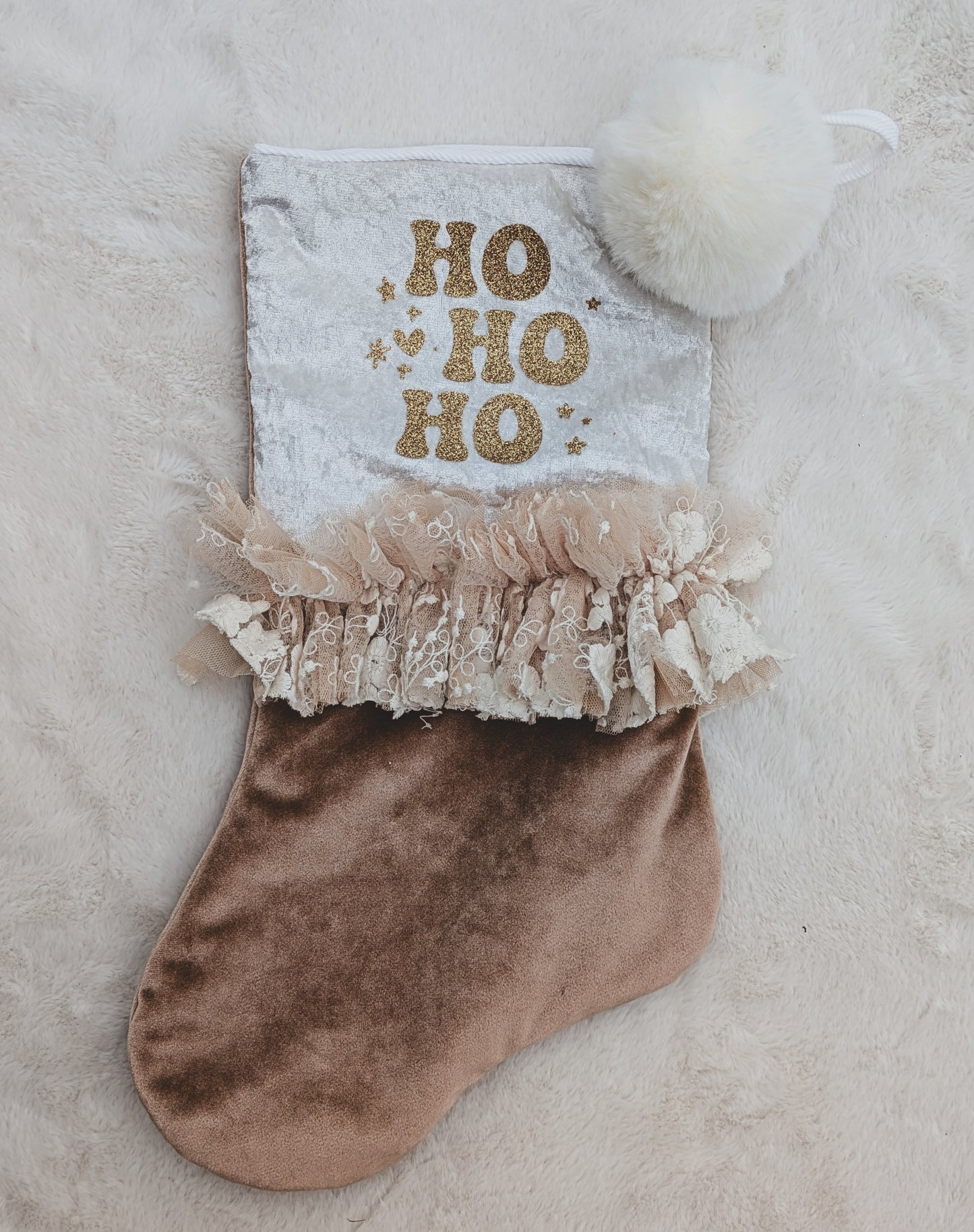 Pale Gold Christmas Stockings