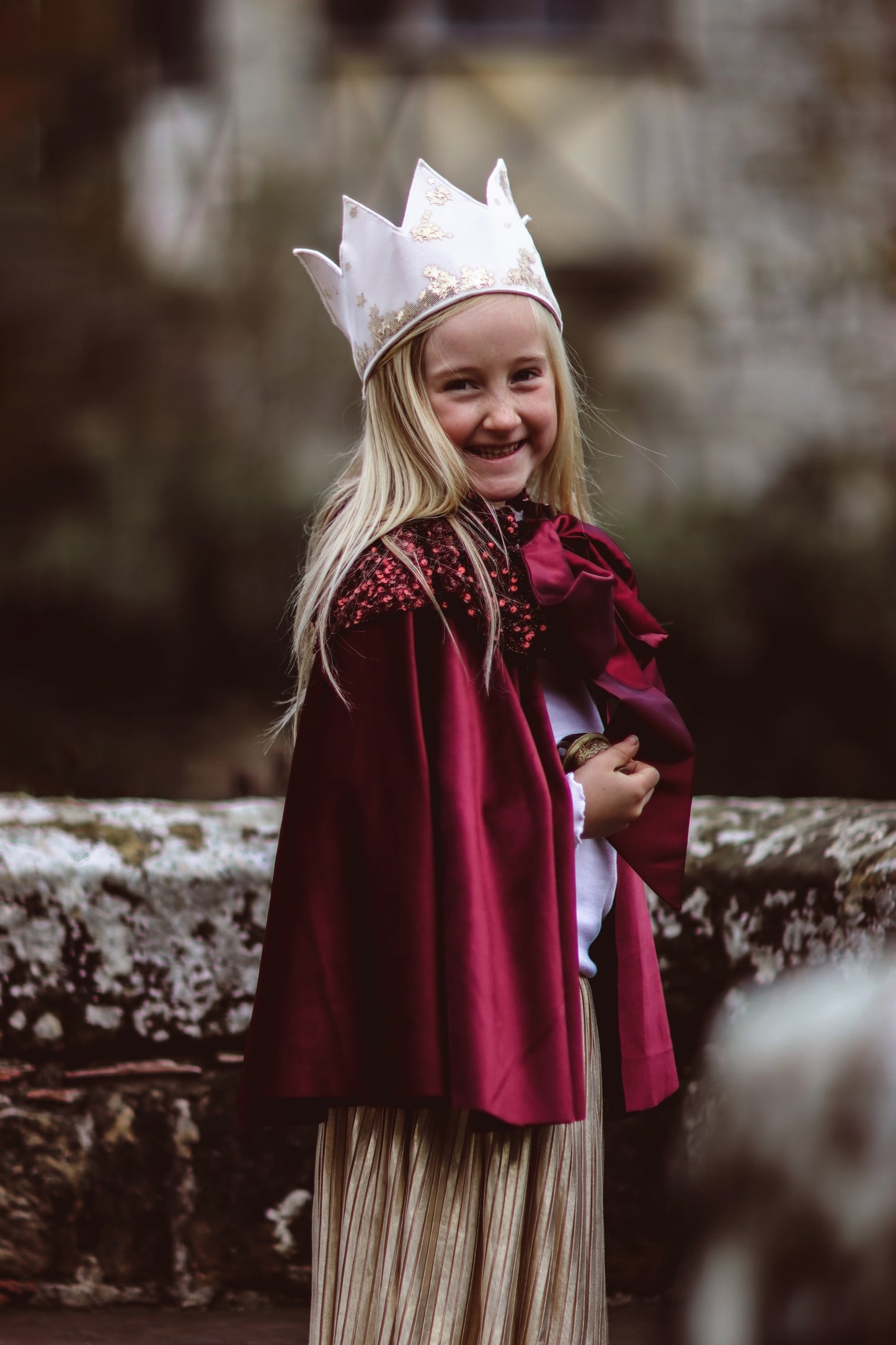 Burgundy Velvet Christmas Cape