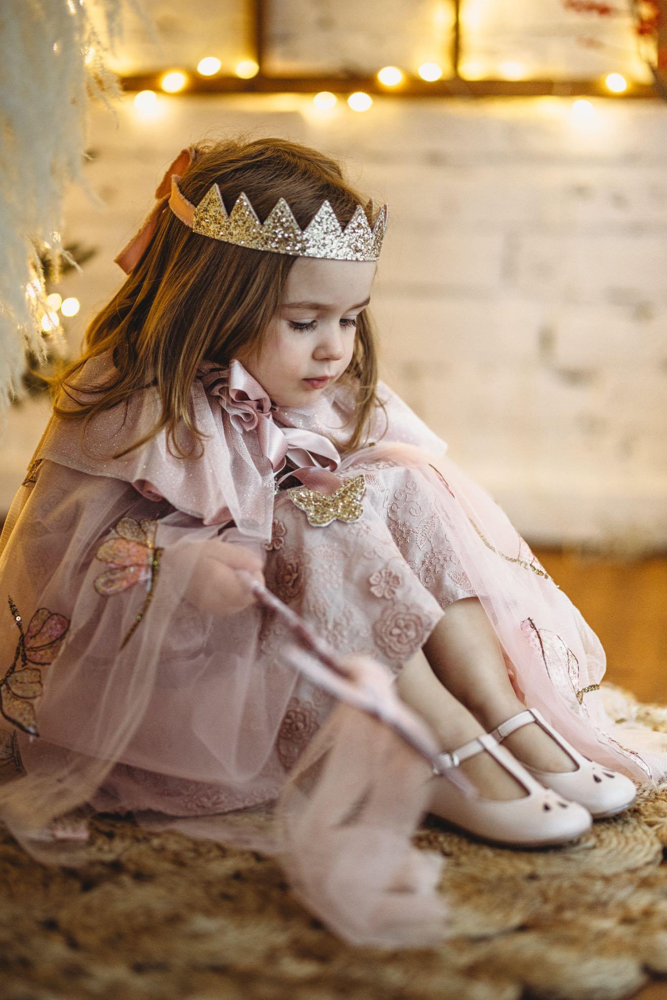 Pink Dragonfly Cape, Crown & Wand