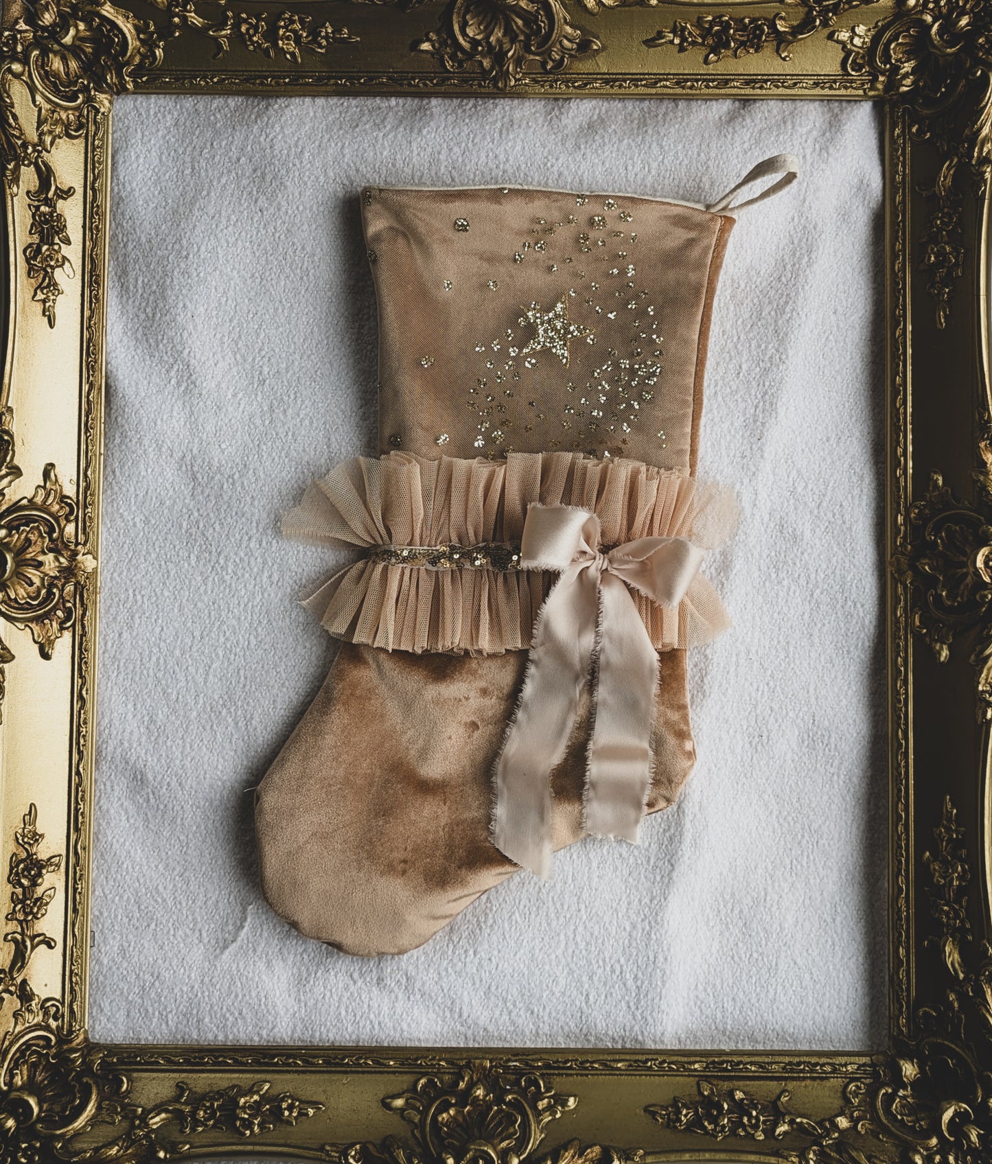 Pale Gold Christmas Stockings