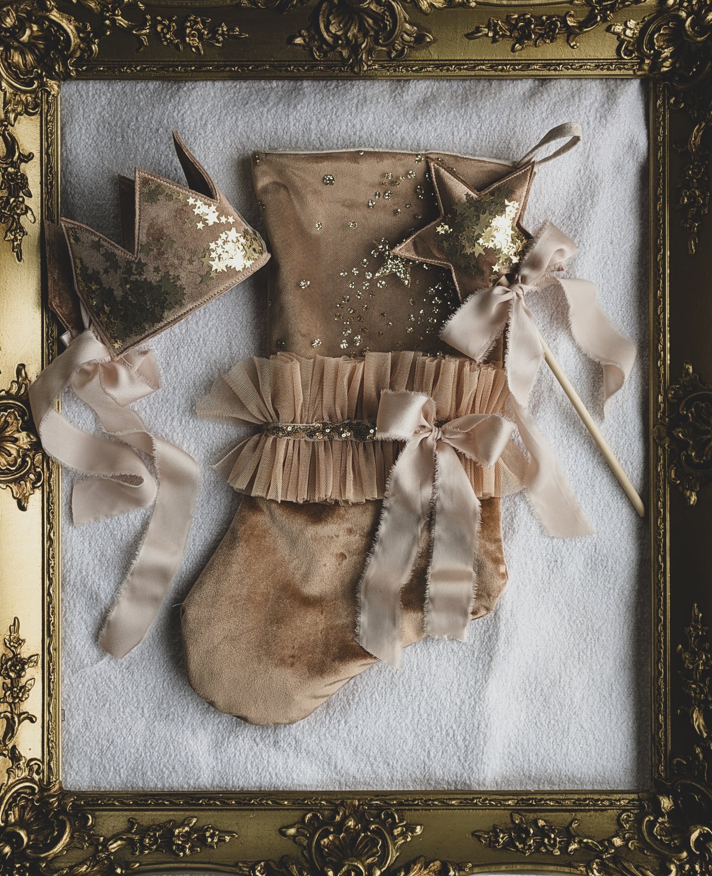 Pale Gold Christmas Stockings